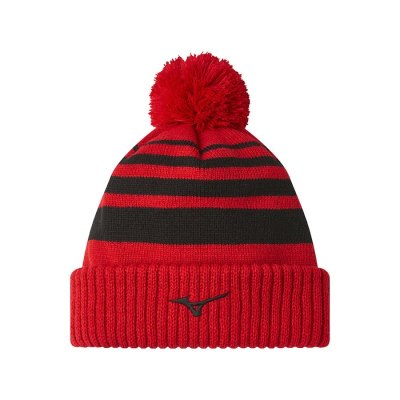 Gorros Mizuno Breath Thermo Pom Hombre Rojos - Chile M108DWBHJN
